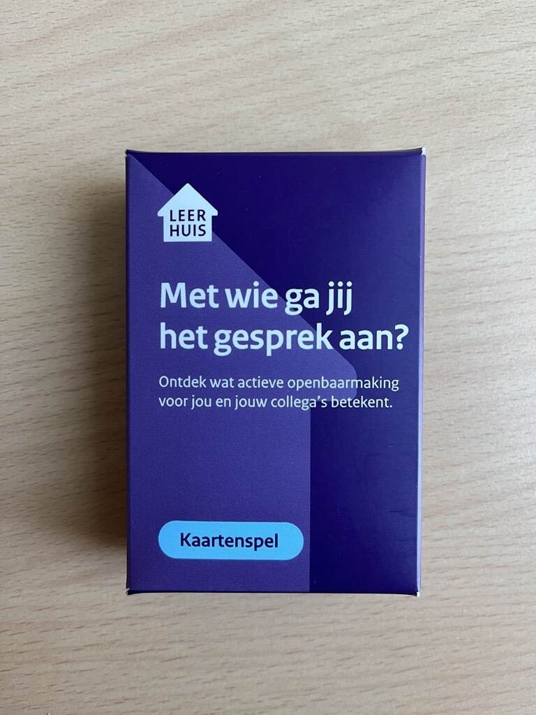 Fysieke weergave van het spel Kaartenset Actieve openbaarmaking